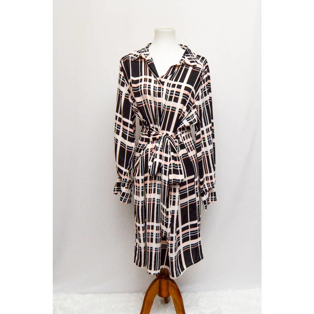 Principles womens dress black pink XL+